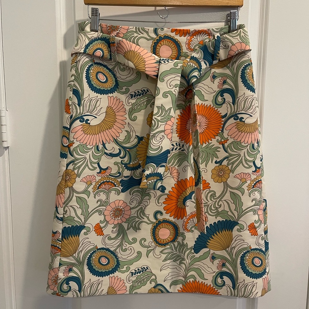 J.Crew A-Line Paisley Skirt Size 6